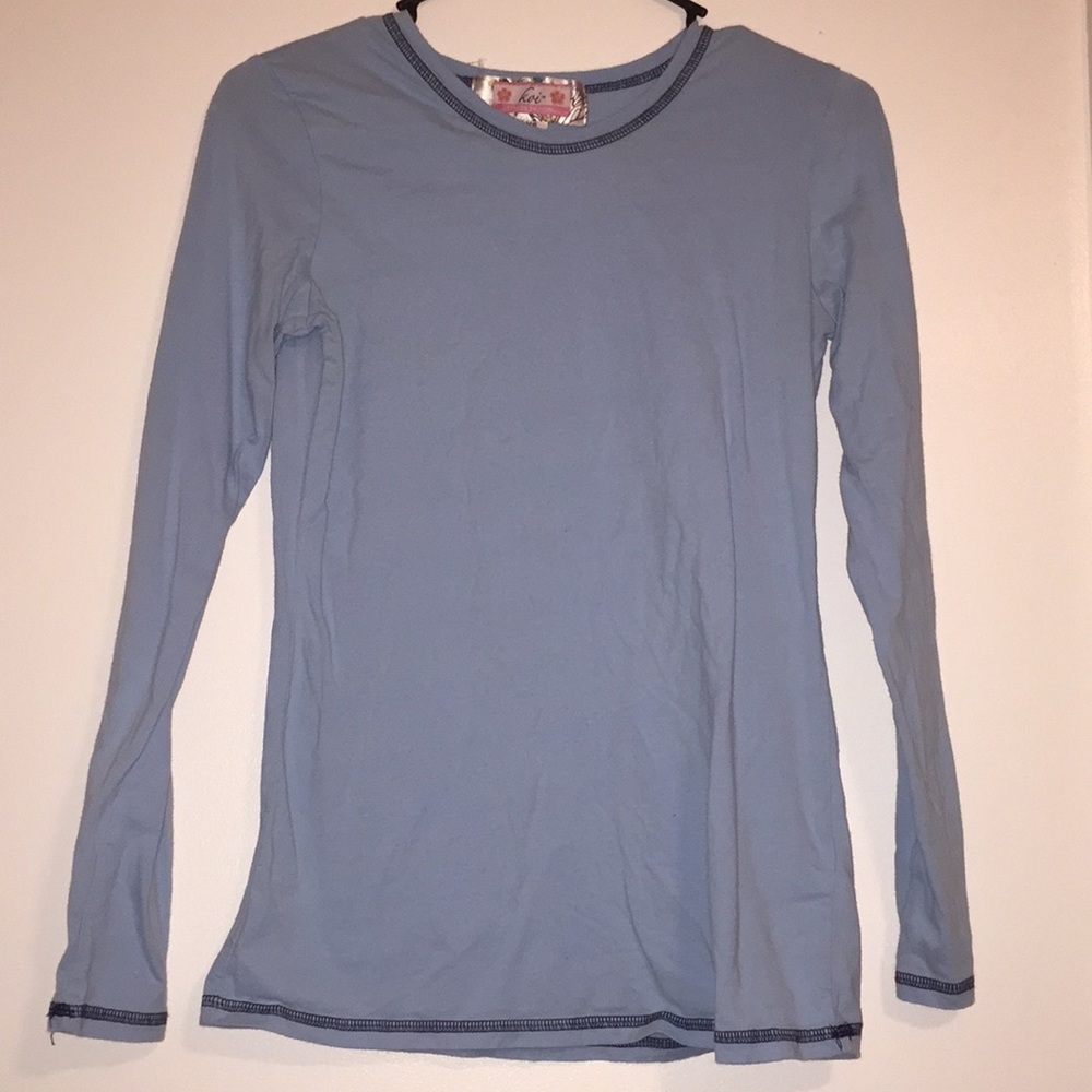 Light Blue Koi Long Sleeve Shirt